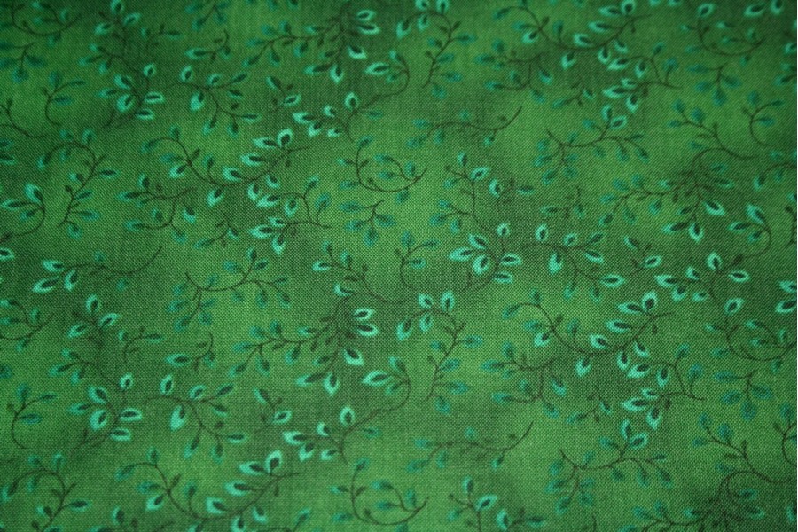10cm Baumwolldruck Folio Basic Blätter grasgrün  (Grundpreis € 14,00/m)